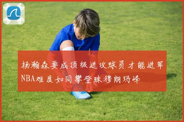 杨瀚森要成顶级进攻球员才能进军NBA难度如同攀登珠穆朗玛峰